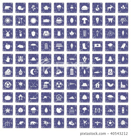 100 leaf icons set grunge sapphire 100 leaf icons set grunge sapphire 40543212