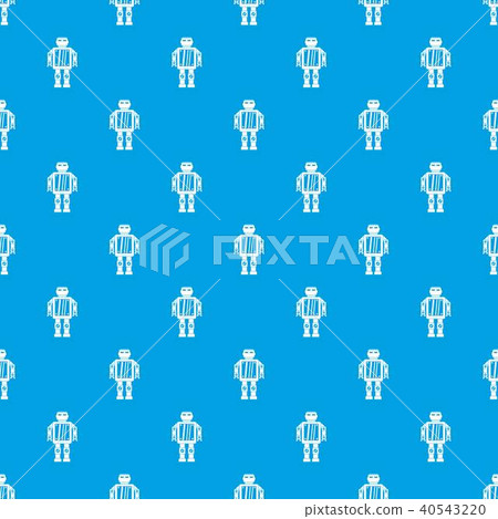 Abstract robot pattern seamless blue - Stock Illustration [40543220 ...