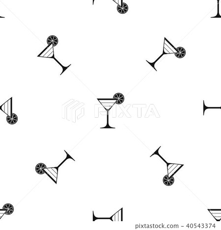 Cocktail pattern seamless black Cocktail pattern seamless black 40543374