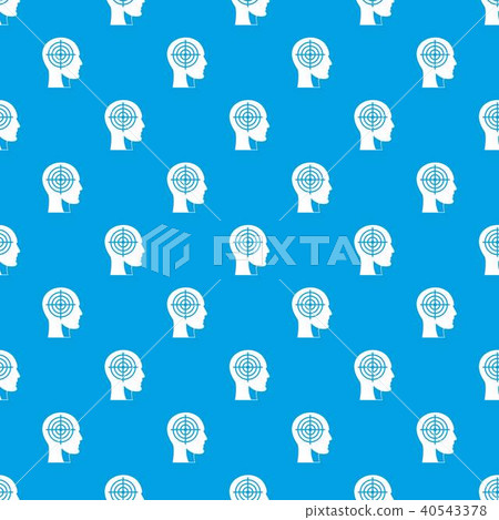 Crosshair in human head pattern seamless blue 40543378