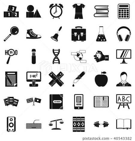 Abc icons set, simple style 40543382