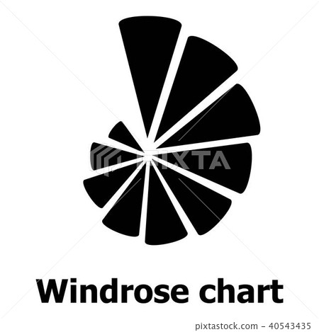 Windrose chart icon, simple style. - Stock Illustration [40543435] - PIXTA