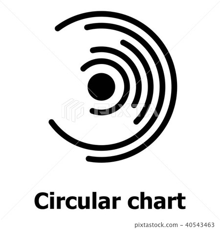 Circular chart icon, simple style. Circular chart icon, simple style. 40543463