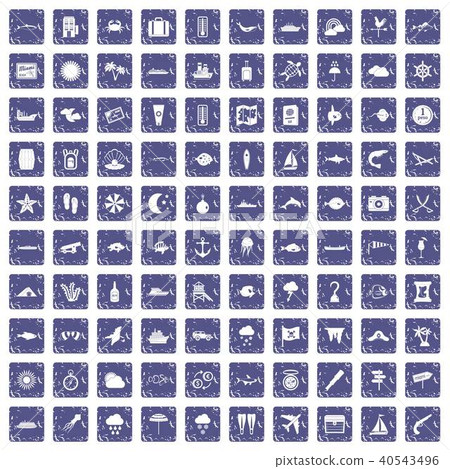 100 marine environment icons set grunge sapphire 100 marine environment icons set grunge sapphire 40543496