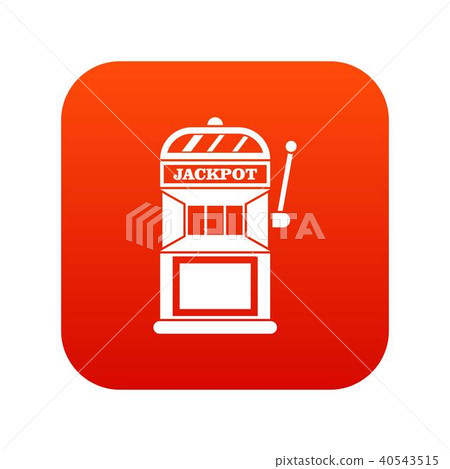 Gamble machine icon digital red - Stock Illustration [40543515] - PIXTA