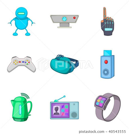 Simple life icons set, cartoon style Simple life icons set, cartoon style 40543555