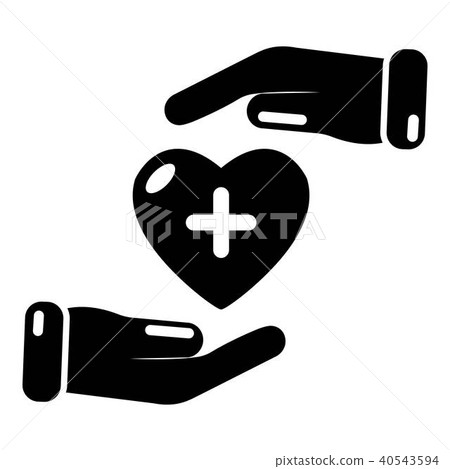 Insurance life icon, simple black style 40543594
