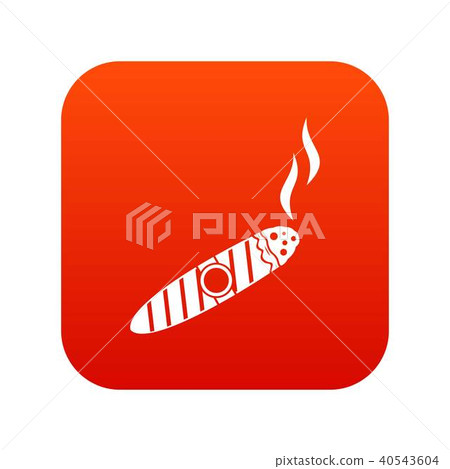Cigar icon digital red Cigar icon digital red 40543604
