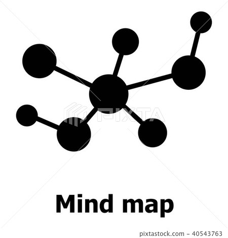 Mind map icon, simple style. 40543763