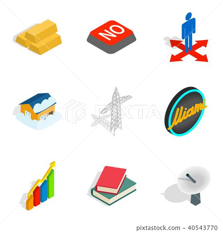 Value icons set, isometric style Value icons set, isometric style 40543770
