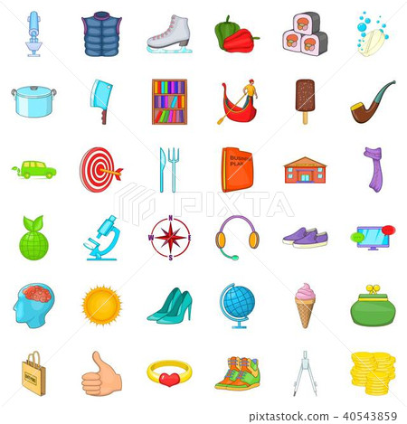 Target icons set, cartoon style 40543859