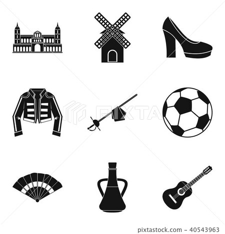 European icons set, simple style 40543963