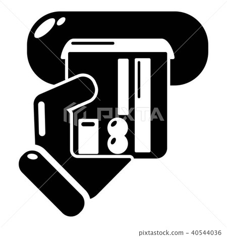 Inserting credit card icon, simple black style 40544036