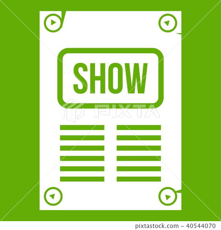 Poster icon green 40544070