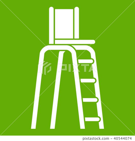 Tennis tower for judges icon green Tennis tower for judges icon green 40544074