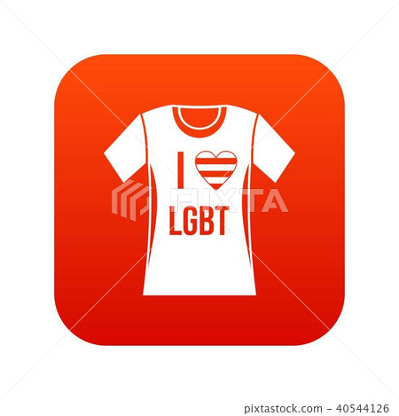 T-shirt i love LGBT icon digital red T-shirt i love LGBT icon digital red 40544126