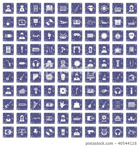 100 music icons set grunge sapphire 100 music icons set grunge sapphire 40544128