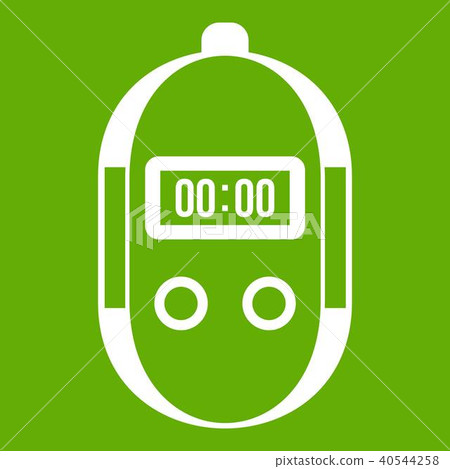 Stopwatch icon green 40544258