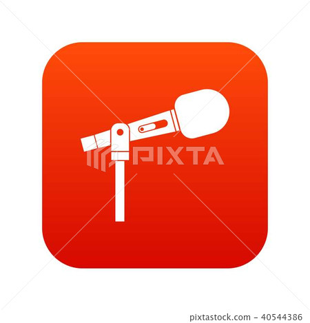 Microphone icon digital red 40544386
