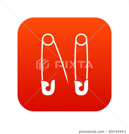 Pins icon digital red 40544441