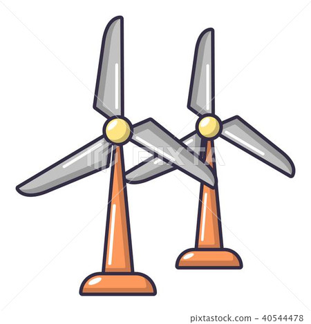 Wind station icon, cartoon style. - Stock Illustration [40544478] - PIXTA