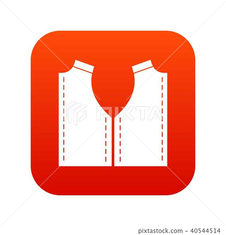 Pattern for sewing icon digital red 40544514
