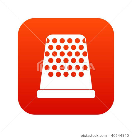 Thimble icon digital red 40544540