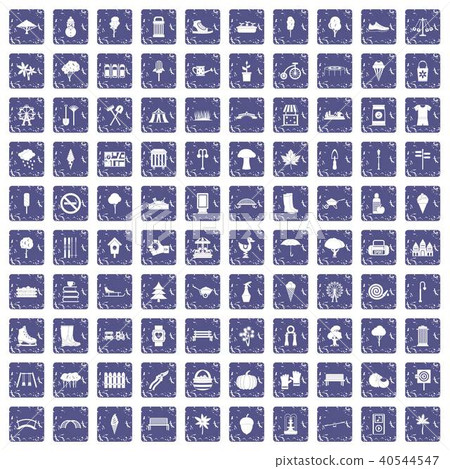 100 park icons set grunge sapphire 100 park icons set grunge sapphire 40544547