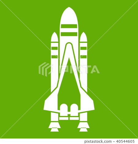 Space shuttle icon green 40544605