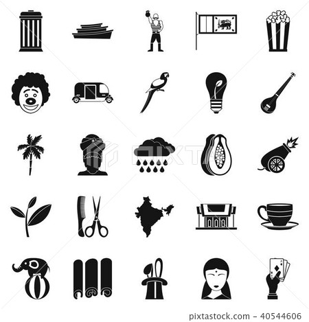 Beastly icons set, simple style 40544606