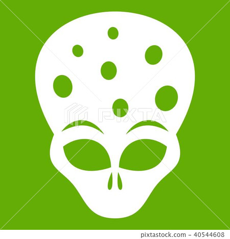 Extraterrestrial alien head icon green 40544608