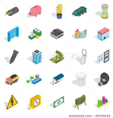 Grandiose business icons set, isometric style Grandiose business icons set, isometric style 40544638