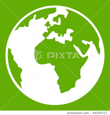 Earth globe icon green 40544721