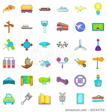 Shipping icons set, cartoon style 40544759