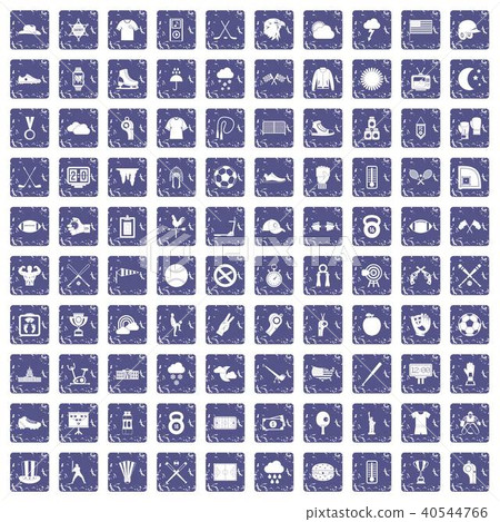 100 baseball icons set grunge sapphire 100 baseball icons set grunge sapphire 40544766