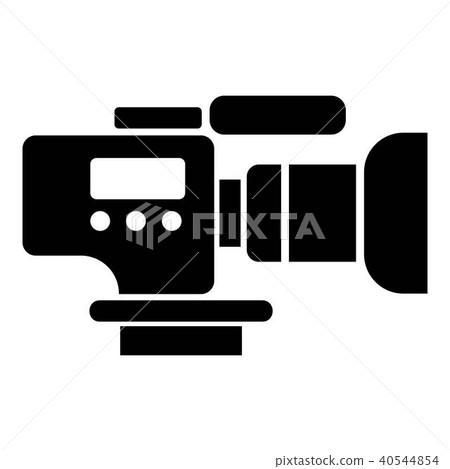 Tv camera icon, simple black style Tv camera icon, simple black style 40544854
