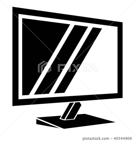 Tv icon, simple black style 40544909
