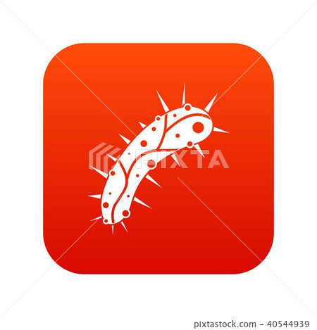 Virus icon digital red - Stock Illustration [40544939] - PIXTA