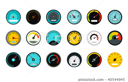 Dash board icon set, flat style 40544945