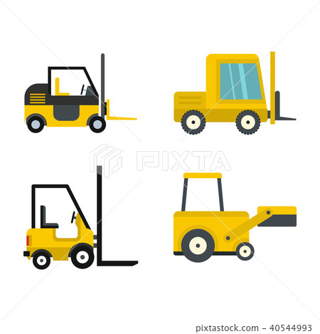 Loader icon set, flat style Loader icon set, flat style 40544993