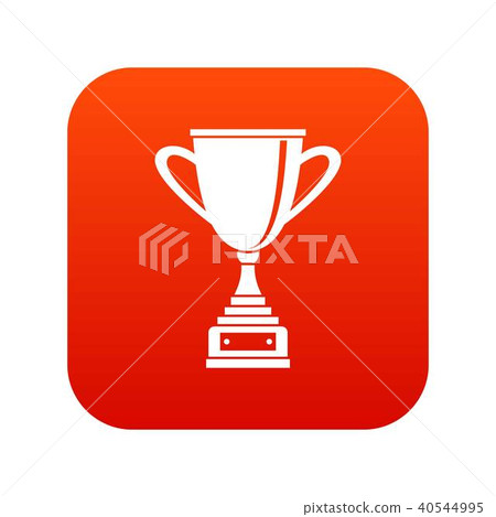 Gold cup for championship icon digital red Gold cup for championship icon digital red 40544995