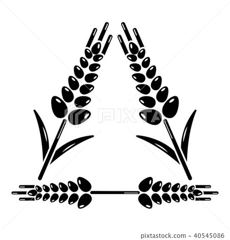 Winter-hardened wheat icon, simple style. 40545086