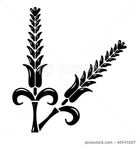 High wheat icon, simple style. High wheat icon, simple style. 40545087