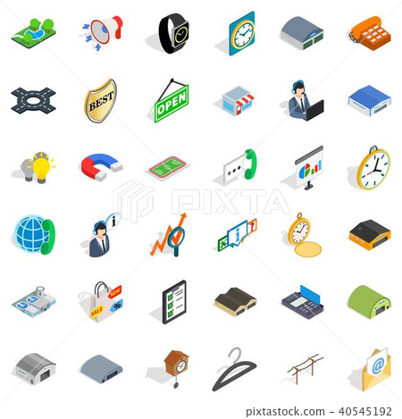 Purchasing activity icons set, isometric style 40545192