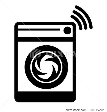 Washing machine icon, simple black style 40545204