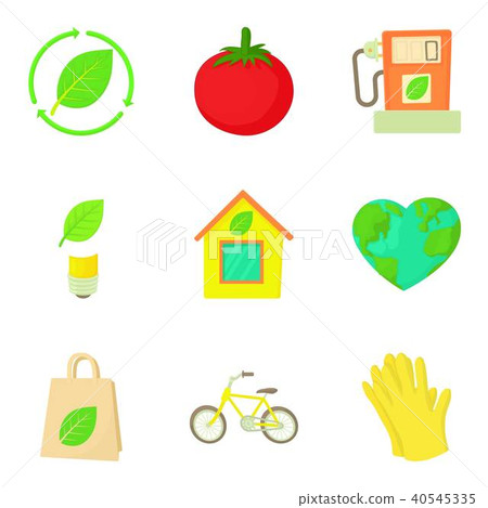 Cereal icons set, cartoon style 40545335