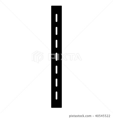 Single-lane road icon, simple style. Single-lane road icon, simple style. 40545522
