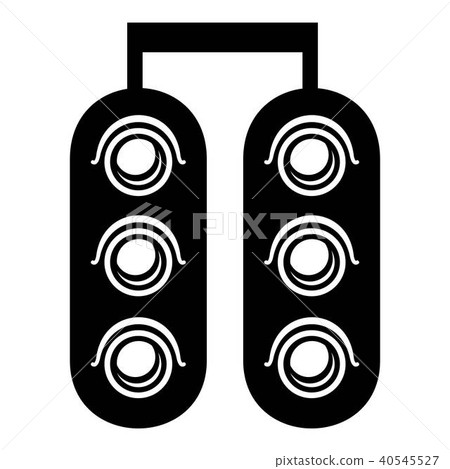 Traffic light icon, simple black style Traffic light icon, simple black style 40545527
