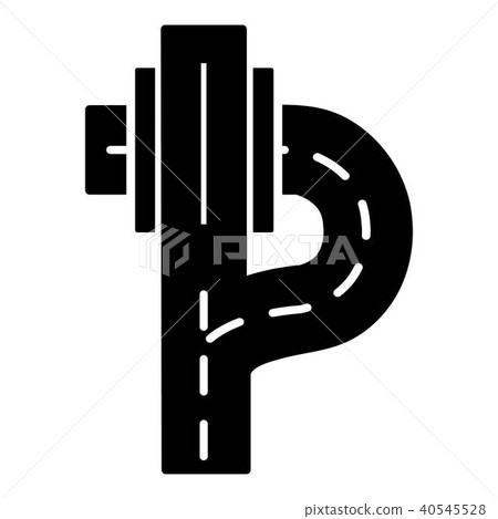 Autobahn icon, simple style. Autobahn icon, simple style. 40545528