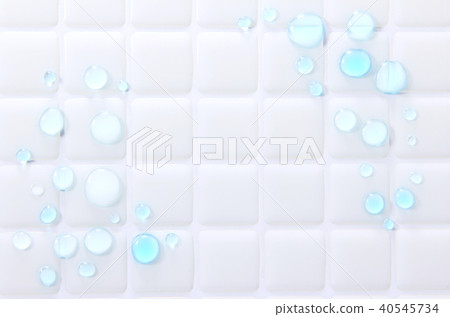 White tile and light blue water drops 40545734